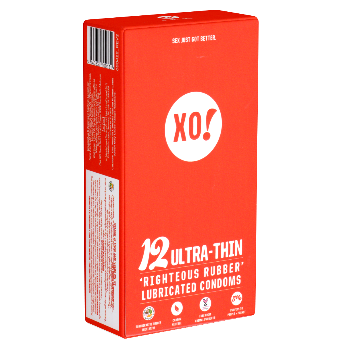XO! «Ultra Thin» 12 vegan condoms for the real feeling