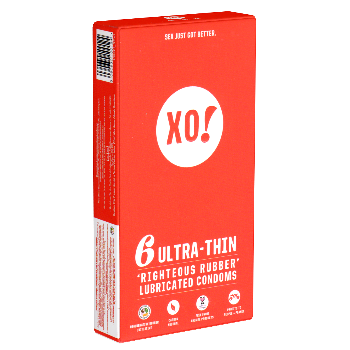 XO! «Ultra Thin» 6  vegan condoms for the real feeling