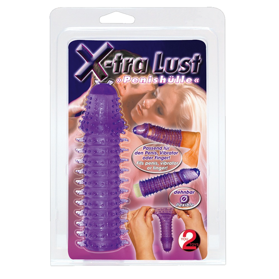 You2Toys «X-Tra Lust» penis sleeve with spikes and tingling dots (purple)