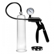 The Premium: große Penispumpe mit Penisring