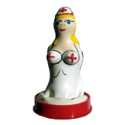 Scherzkondom: Krankenschwester, blond