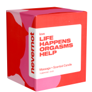 Massagekerze LOVE: Life Happens, Orgasms Help (170g)