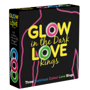 Glow-in-the-Dark Love Rings: blue, green, pink