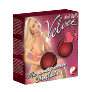 Velvet Balls Red: Liebeskugel-Duo in Knallrot