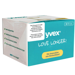 YVEX «Love Longer!» 10 Penis-Sleeves zur Eichel-Desensibilisierung - für langes Vergnügen ohne chemische Hilfsstoffe