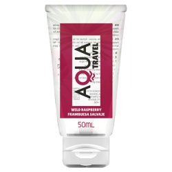 AQUA «Travel» Wild Raspberry, 50ml wasserbasiertes Gleitgel mit Geschmack für Oralverkehr