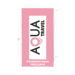 AQUA «Travel» Strawberry Cream, 6ml wasserbasiertes Gleitgel mit Geschmack für Oralverkehr