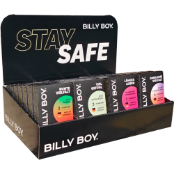Billy Boy «Tray» 28x3 Kondome in 4 Sorten, befeuchtet, zylindisch