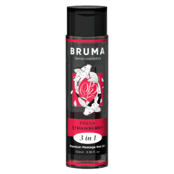 BRUMA «3 in 1 Strawberry» 100ml wärmendes Gleitgel Massagegel mit Erdbeer-Geschmack