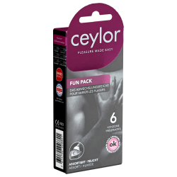 Ceylor «Fun-Pack» Kondomsortiment (6 Kondome) für ein variantenreiches Liebesspiel