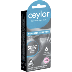 Ceylor «Non-Latex Ultra Thin» 6 ultradünne, latexfreie Kondome für Allergiker (50% dünner)