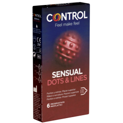 Control «SENSUAL Dots & Lines» 6 tiefgehend stimulierende Kondome