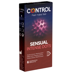 Control «SENSUAL Intense Dots» 6 condoms with spikes for maximum perceptibly stimulation