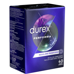 Durex «Performa» 40 ausdauernde Markenkondome mit Easy-On™-Passform