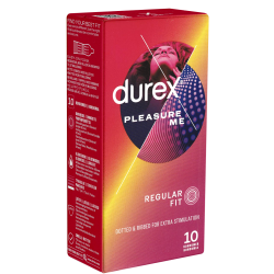 Durex «Pleasure Me» Kondome, gerippt und genoppt, 10 Stück, Easy-On™