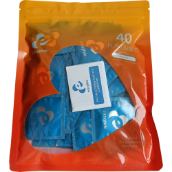 EasyGlide «Flavoured» 40 aromatisierte Kondome, Erdbeer, Mango, Banane