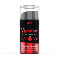 INTT «Vibration! Strawberry» 15ml prickelndes Intimgel mit Geschmack (Erdbeere) für einen intensiven Orgasmus