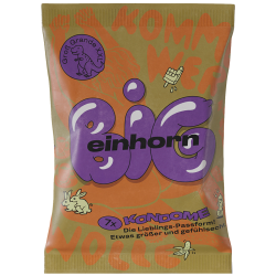Einhorn Condoms «BIG» 7 vegane XL-Kondome in der Chipstüte