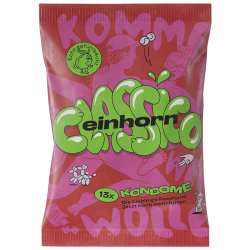 Einhorn Condoms «CLASSICO» 13 vegane Kondome in der Chipstüte