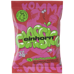 Einhorn Condoms «CLASSICO» 7 vegane Kondome in der Chipstüte