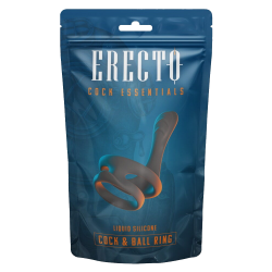 Erecto Liquid Silicone «Cock & Ball Ring» seidig-weicher Penis- und Hodenring mit Perineumreizer