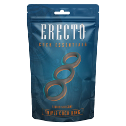Erecto Liquid Silicone «Triple Cock Ring» dreifacher Penisring für ein aufregendes Tragegefühl