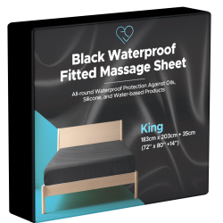 EROTICGEL «Massage Laken - KING» wasserdichtes NURU Massage Spannbettlaken, schwarz