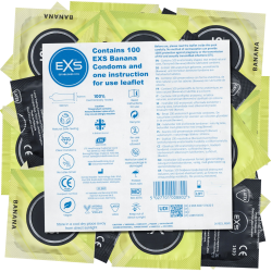 EXS «Banana» 100 tasty condoms, bulk pack