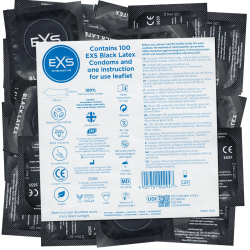 EXS Vorratsbeutel «Black Latex» 100 tiefschwarze Kondome