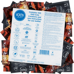 EXS Vorratsbeutel «Cola Flavour» 100 leckere Kondome, vegan