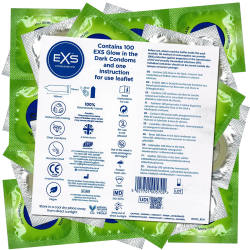 EXS Vorratsbeutel «Glow in the Dark Condoms» 100 Leuchtkondome