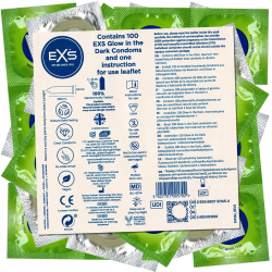 EXS Vorratsbeutel «Glow in the Dark Condoms» 100 Leuchtkondome