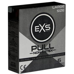 EXS «Pull Large» 6 große, latexfreie Kondome mit Abziehbändchen für mehr Komfort