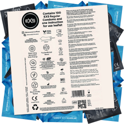 EXS Vorratsbeutel «Regular» 100 Kondome mit 65mm-Kopfteil