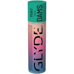 Glyde Dams «MINT» 4 grüne Latex-Schutztücher (Lecktücher) mit Minz-Duft