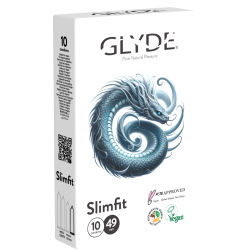 Glyde «Slimfit» 10 schmale Kondome, zertifiziert mit der Vegan-Blume