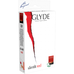 Glyde Ultra «Slimfit Red» 10 schmale, rote Kondome, zertifiziert mit der Vegan-Blume