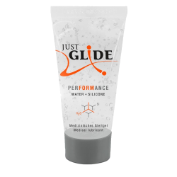 Just Glide «Performance» 20ml  langanhaltend gleitfähiges Gleitgel auf Wasser- und Silikonbasis