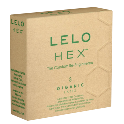 Lelo HEX™ «Organic Latex» die Kondom-Innovation mit Sechseckstruktur, 3 Stück
