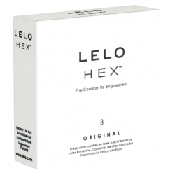 Lelo HEX™ «Original» die Kondom-Innovation mit revolutionärer Sechseckstruktur, 3 Stück (Probierpackung)