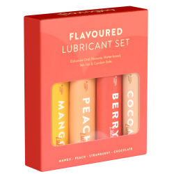 Lovingjoy «Flavoured Lubricant Set» 4x30ml Gleitgel, aromatisiert - mit vier verschiedenen Geschmackssorten, 100ml
