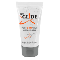 Just Glide «Performance» 50ml medizinisches & langanhaltend gleitfähiges Gleitgel auf Wasser- und Silikonbasis