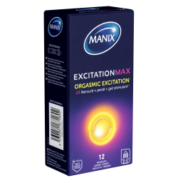 Manix «Excitation Max» Orgasmic Excitation - 12 orgasm condoms for unexpected lust feelings
