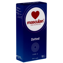 Masculan «Typ 2» (dotted) 10 genoppte Kondome für mehr Gefühl
