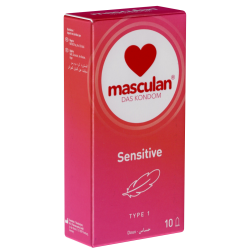 Masculan «Typ 1» (sensitive) 10 smooth pink condoms for sensual moments