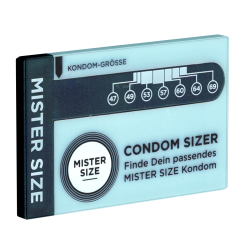 Mister Size «Condom Sizer» Bestimmen Sie jetzt Ihre Kondomgröße (Deutsch)