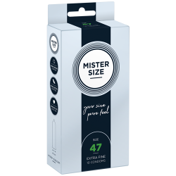 Mister Size «47» slim & sporty - 10 individually sized condoms