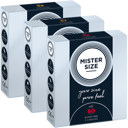 Mister Size «Trial Pack L» (53mm, 57mm, 60mm) 3 x 3 condoms to try on and test