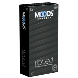 MOODS «Ribbed Condoms» 12 gerippte Kondome für einzigartiges Vergnügen