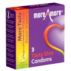 More Amore «Tasty Skin» 3 verführerische Kondome mit leckeren Aromen